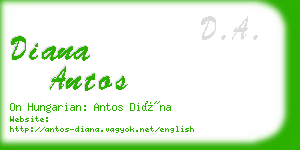 diana antos business card